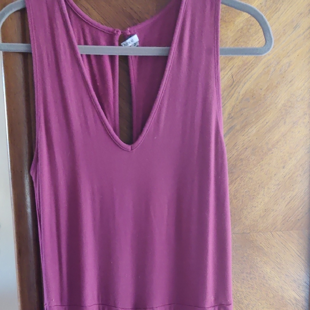 Quince Berry Sleeveless Tank Jumpsuit